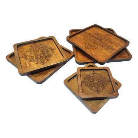 خرید بشقاب چوبی مربع